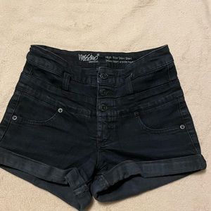 High rise jean shorts